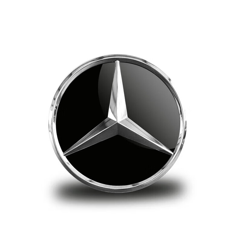 适用奔驰大标镜面车标新c级c200l新e级e300l/glc260l/gla/gle中网改装