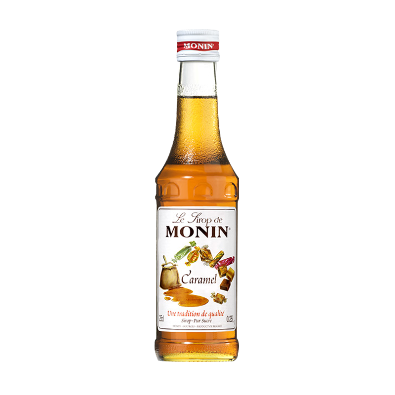 莫林（MONIN）焦糖風味糖漿玻璃瓶裝 250ml 咖啡調(diào)酒伴侶雞尾酒奶茶果汁飲料品 焦糖風味 250ml