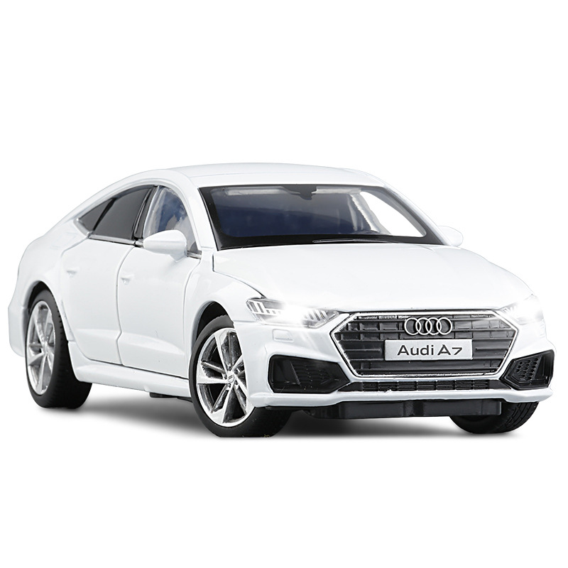 jackiekimjkm1/32奥迪a7合金车模六开门声光转向模型汽车玩具轿跑2019
