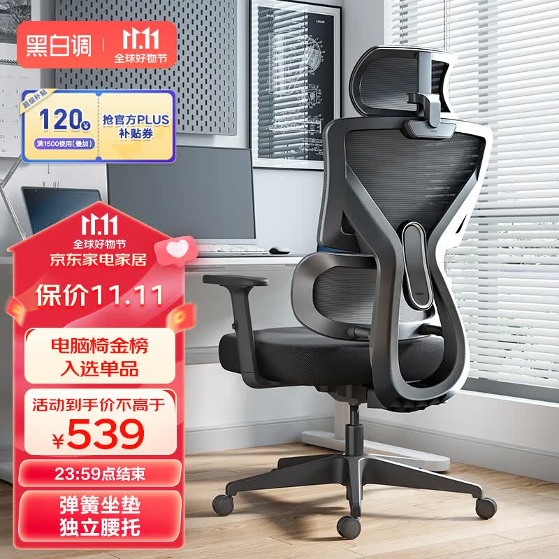 黑白调（Hbada）P5双背款 人体工学椅电脑椅子办公椅可躺学习椅家用电竞椅标准使用感如何?