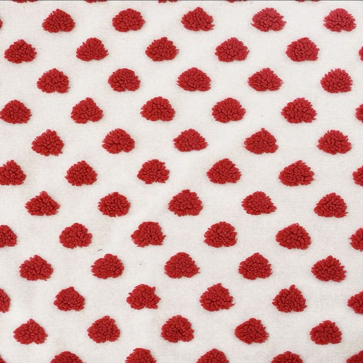 系列布艺包装鲜花花束包装材料手工diy艺术花店材料 白底红色爱心0