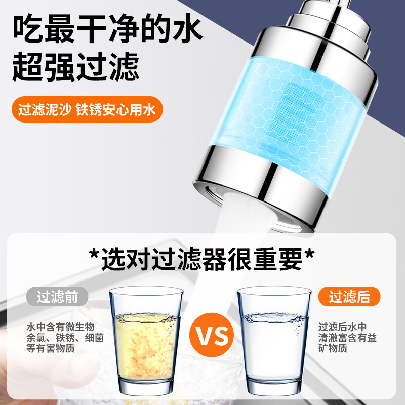 京严选水龙头过滤器头嘴家用自来水净化器厨房延伸防溅过滤净水器神器