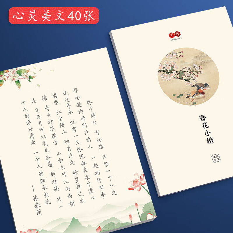 书行 簪花小楷女生练字帖成年人漂亮字体节日礼物小楷硬笔国风纳兰性德 【礼盒装】无赠品心灵美文32篇