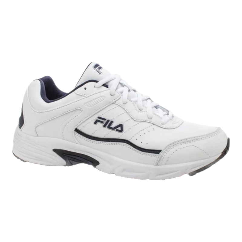 斐乐（FILA）男鞋秋冬运动鞋老爹鞋复古跑步鞋轻便透气健身休闲鞋耐磨舒适经典 White/Navy 白色减震防滑 41.5 =US8.5