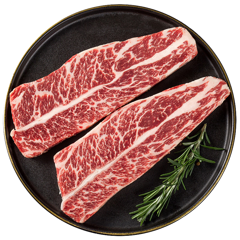 小試牛（XIAOSHINIU）雪花牛小排 原切牛排 谷飼牛肉兒童生鮮冷凍牛扒 美國(guó)精選牛小排【6-8片共2斤】