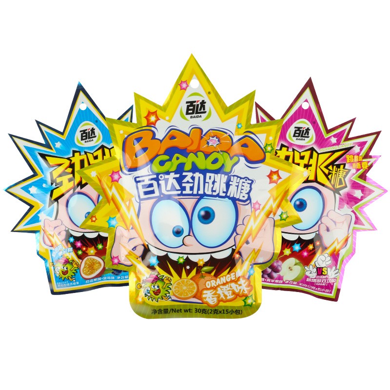 百达 劲跳糖30g小包强劲跳跳糖怀旧恶搞趣味爆炸糖果童年小零食批发