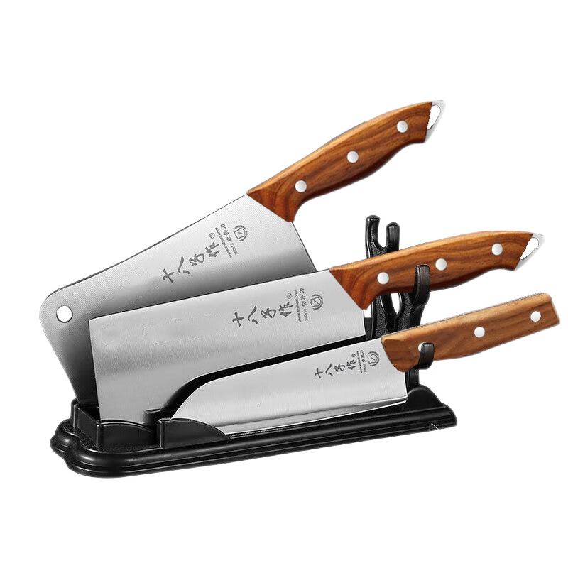 百亿补贴:利皇刀具套装家用菜刀三件套菜板厨具全套一整套不锈钢锅铲