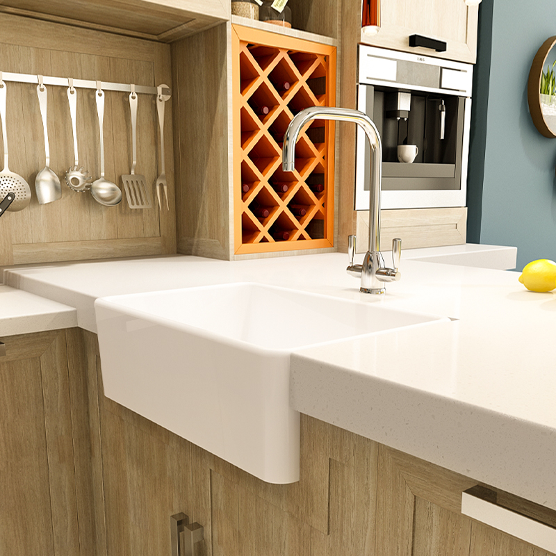 民洁(mijic) 民洁陶瓷洗菜盆水槽厨房家用台下盆嵌入式洗碗池超大号单