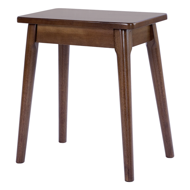 艺柳园 凳子实木凳子家用餐凳梳妆凳方凳小凳子高凳时尚创意木凳小板凳 加粗胡桃色