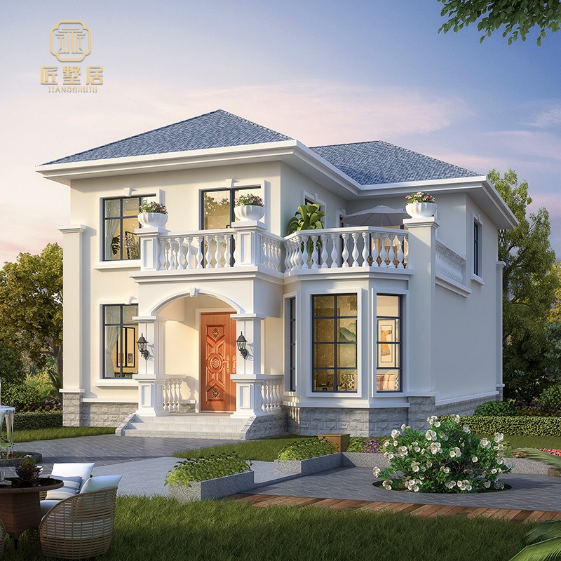 层简欧风别墅设计图纸带阳台2102562样图效果图乡村建筑房子设计图纸