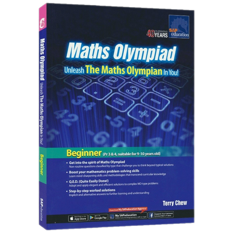 新加坡数学奥数SAP Maths Olympiad 奥林匹克队指定用 小学数学奥数原版教辅 英文原版进口 3-4年级 初级难度