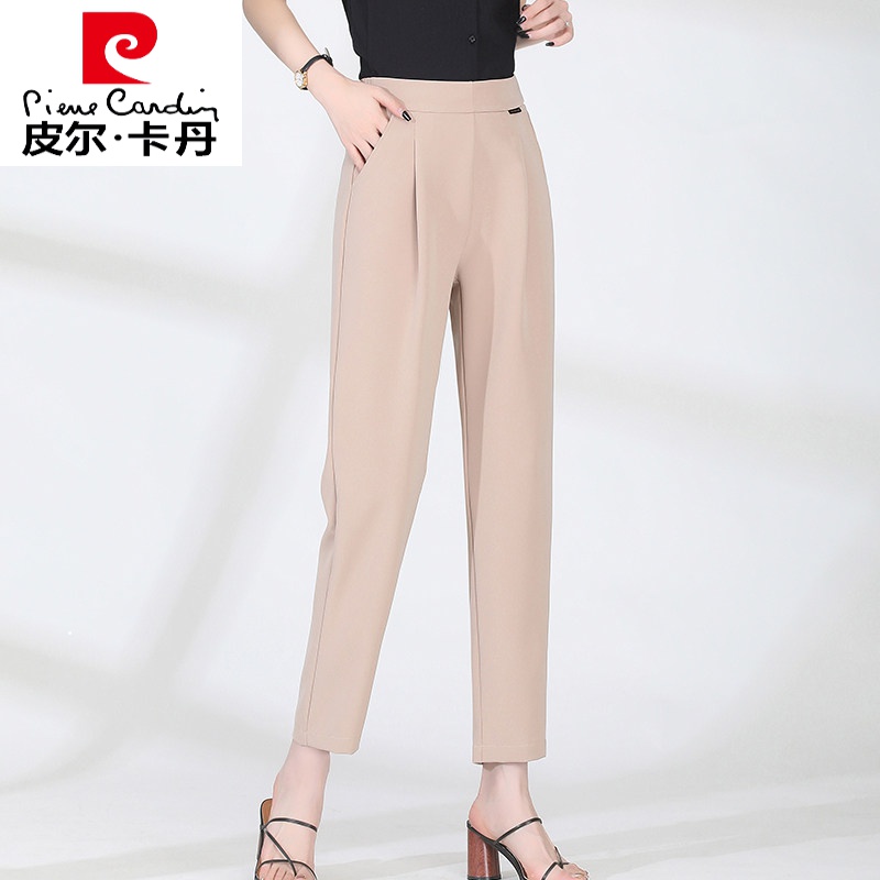 皮尔卡丹品牌轻奢高档女装 高腰直筒中年女裤春夏秋新款女士裤子夏季