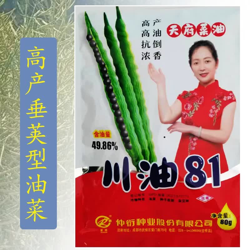 川油81油菜种子抗寒抗旱高产垂荚型油菜适应性广 川油81/100g 名称高性价比高么？