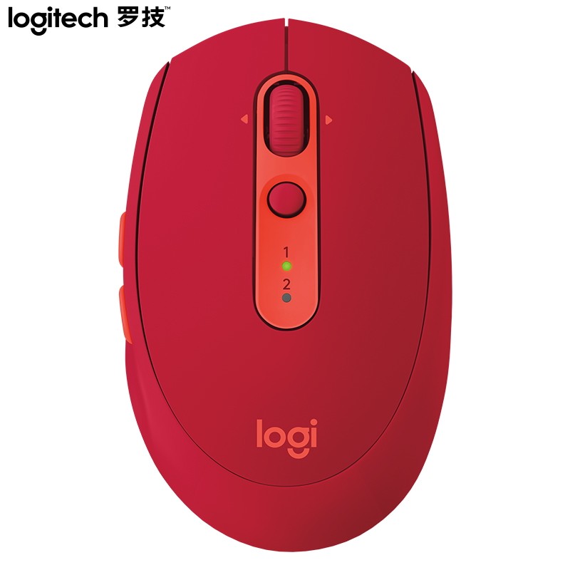 罗技（Logitech）蓝牙无线鼠标M590静音外设双模连接办公商务笔记本家用Flow技术 红色