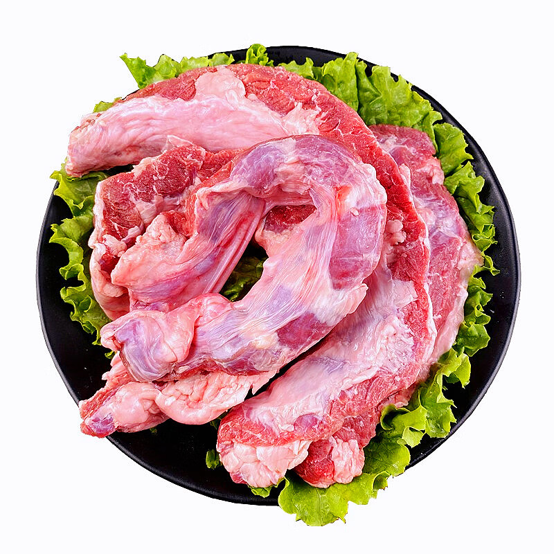 皓谦新鲜冷冻猪油边肉猪护心肉 东北大油边 猪护脾罗根肉烧烤食材 3斤