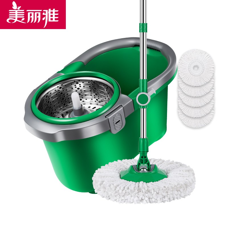 美丽雅绿行星旋转拖把家用甩水拖帕加速杆双驱动免手拖把桶 拖把桶