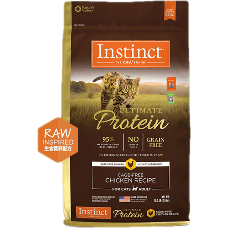 查询Instinct生鲜本能百利猫粮成猫鸡肉高蛋白防软便发腮增肥主粮鸡肉猫粮10磅45kg历史价格