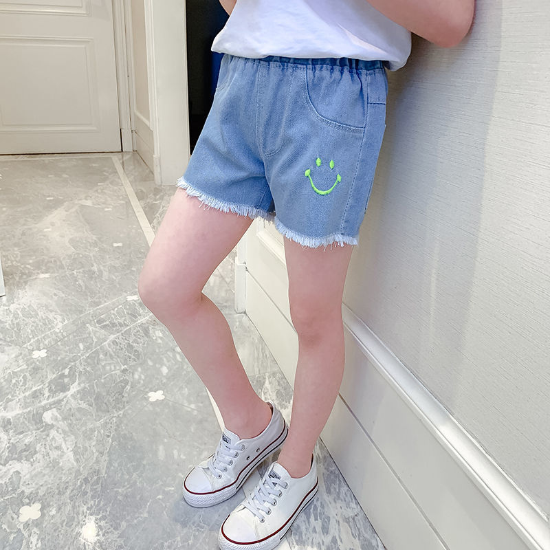 史努比snoopy 女童牛仔短裤秋款中大童宽松休闲潮流百搭洋气外穿纯棉