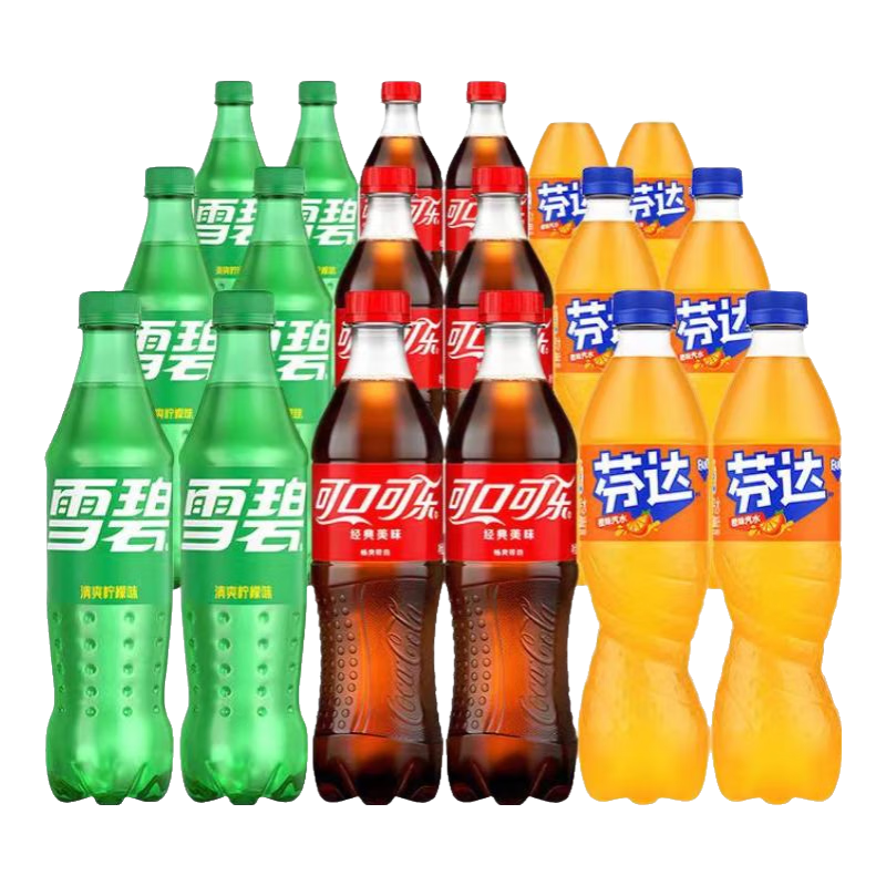 可口可乐汽水碳酸饮料可乐雪碧芬达混合装500ml*18瓶 奥运瓶/普通瓶随机发 可乐+雪碧+芬达（各6瓶）