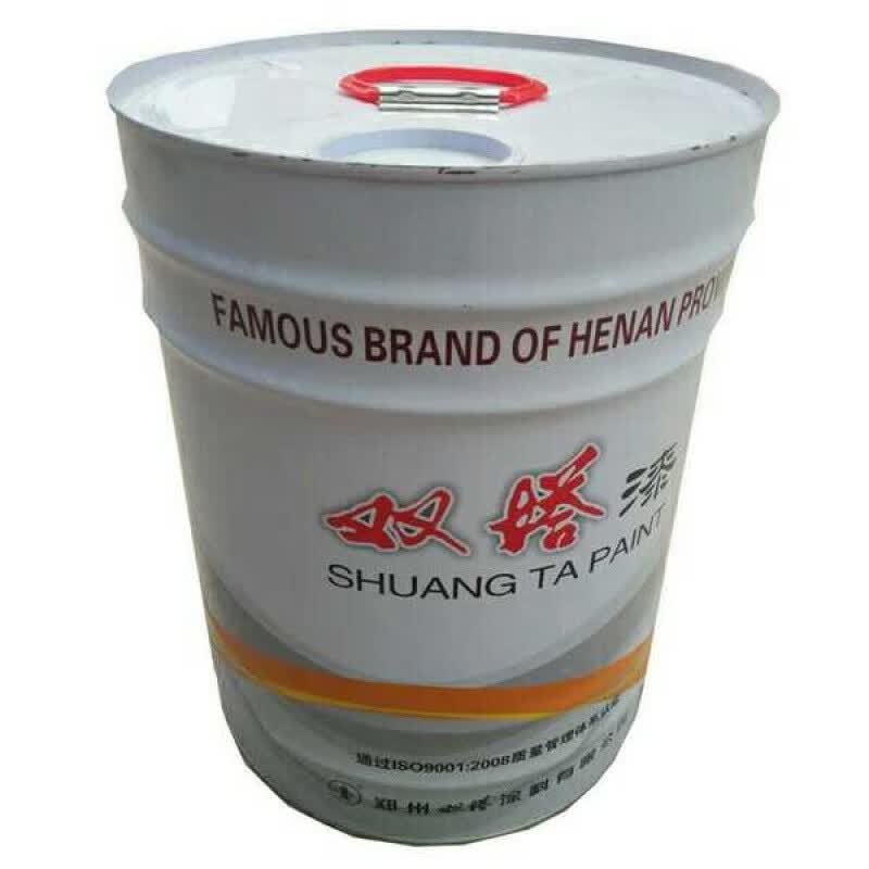 双塔油漆黑白灰色工程漆钢结构桥梁机械设备金属栏杆防腐漆防锈漆