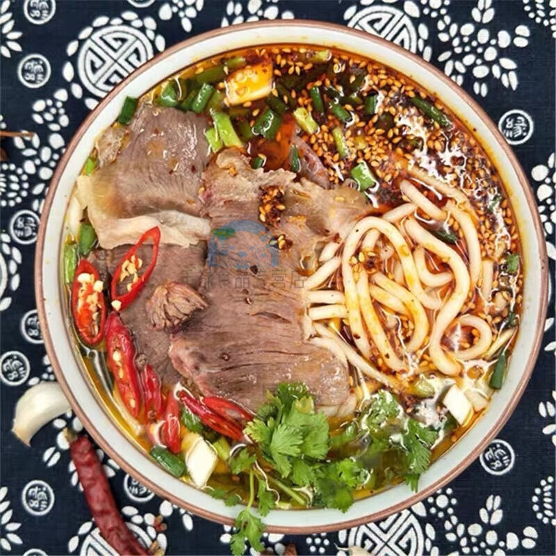 兜米呱郏县饸饹面 河洛面 饸烙面 东坡面 河南面食特产 香辣羊肉面条