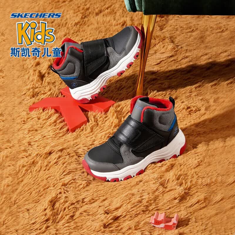 Skechers斯凯奇秋冬童鞋宝宝雪地靴高帮儿童棉鞋男童保暖棉靴 8701647L怎么样,好用不?