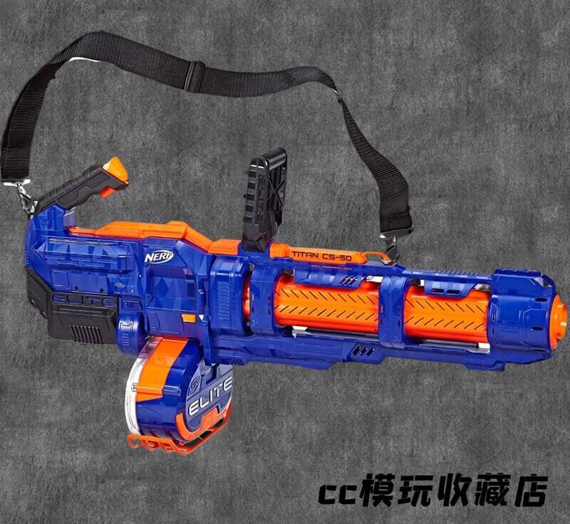 孩之宝nerf titan泰坦cs-50电动加特林 热火软弹玩具枪男孩户外 全新