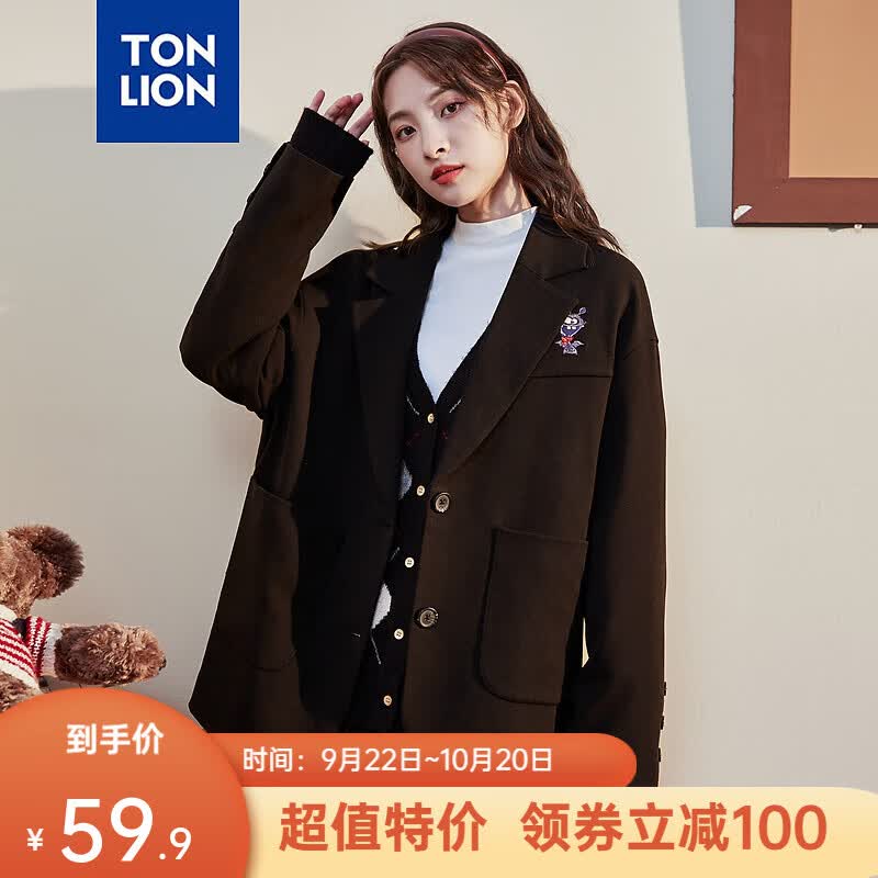 唐狮【YL2】黑色西装女外套 黑色 M高性价比高么？