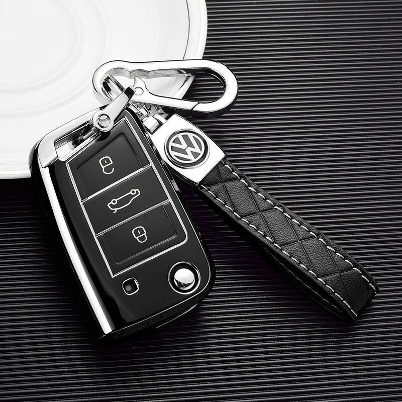 2024新款大众探歌钥匙套改装件时光辰光版汽车内饰用品壳扣包男士