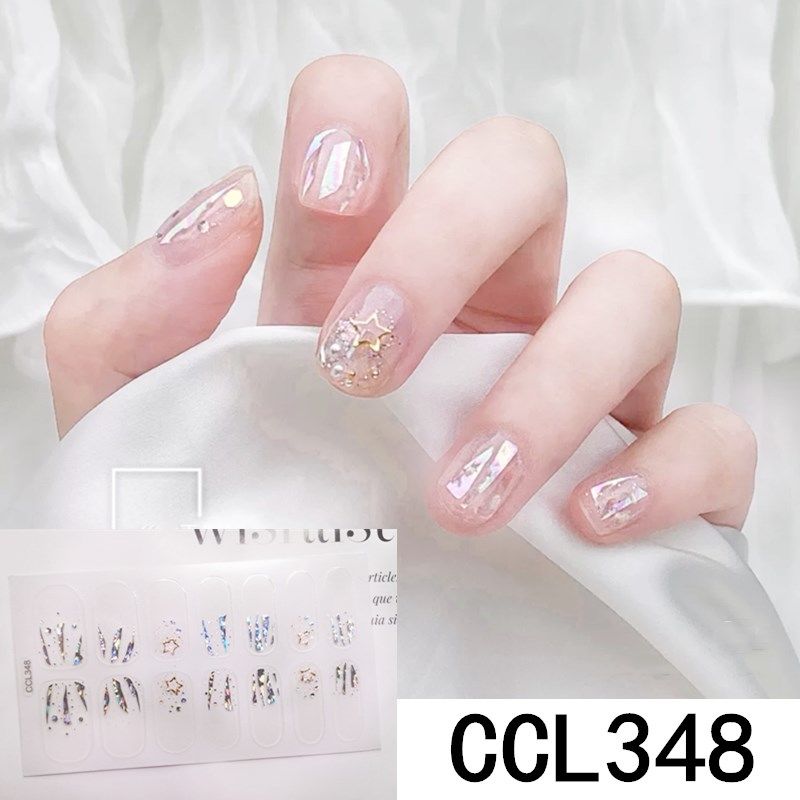【精选】星月立体美甲贴纸清新防水持久3d指甲贴纸少女穿戴成品美甲片