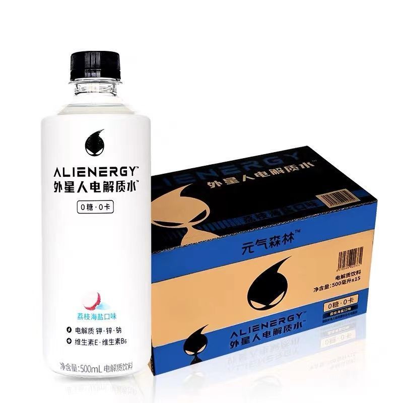 气森林电解质水500ml*15瓶运动型功能饮料荔枝青柠西柚整箱 荔枝海盐