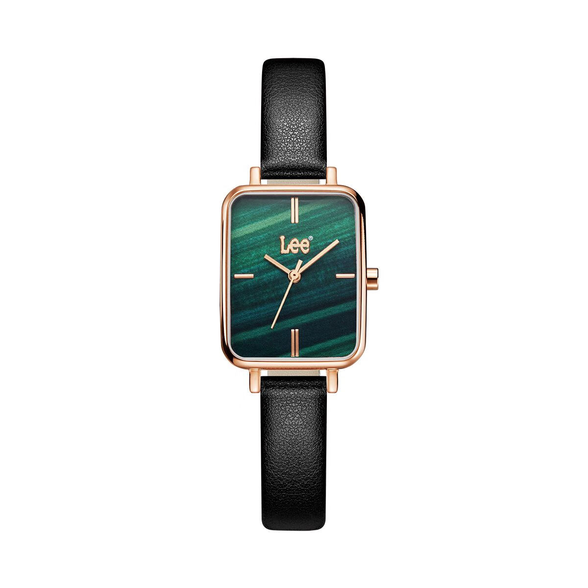 【美国lee轻奢女士时尚腕表】潮流百搭女士手表 绿色皮带女款
