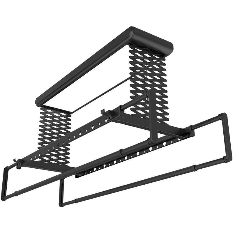 MELING 美菱 MeiLing）电动晾衣架智能晾衣机超薄隐藏式阳台嵌入式自动晒衣架 双支架+横杆+语音照明