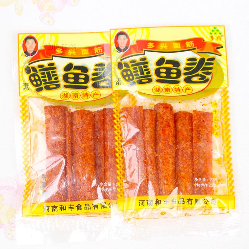 隽颜堂辣条 胎鳝鱼卷网红几毛钱8090后怀旧好吃不贵的零食 多兴鳝鱼卷