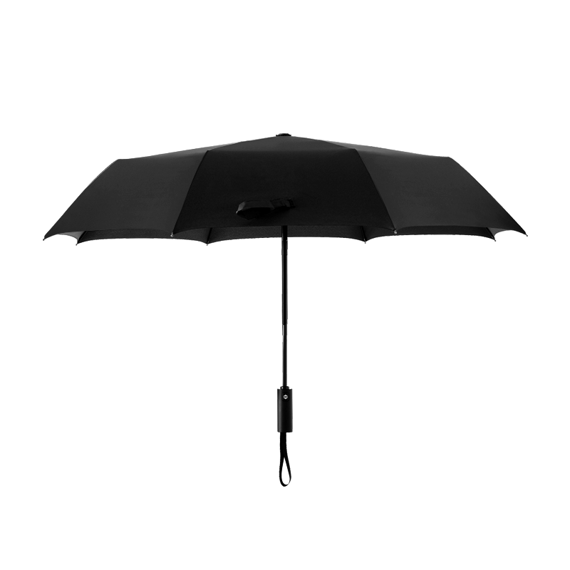 网易严选 雨伞 防泼水自动折叠晴雨伞 自动开合三折雨伞遮阳伞 黑色