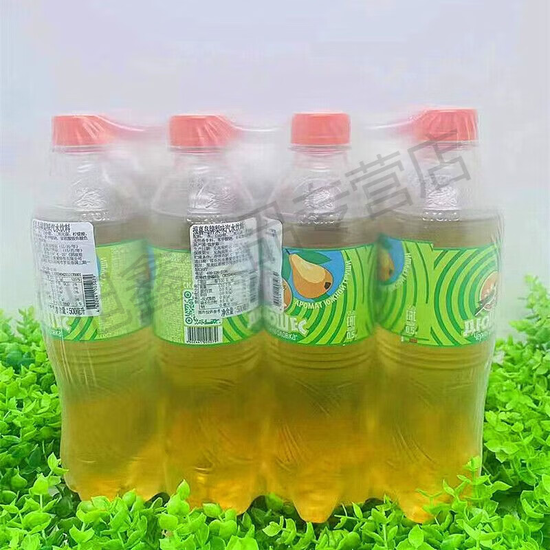 食怀12瓶/件俄罗斯原装进口大白梨碳酸饮料汽水80后柠檬味500ml饮料