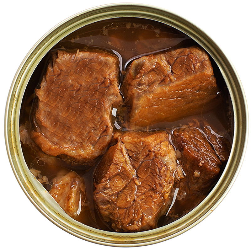 禾澹红烧牛肉罐头x10罐装五香即食午餐肉制品宿舍户外速食熟食品 100g
