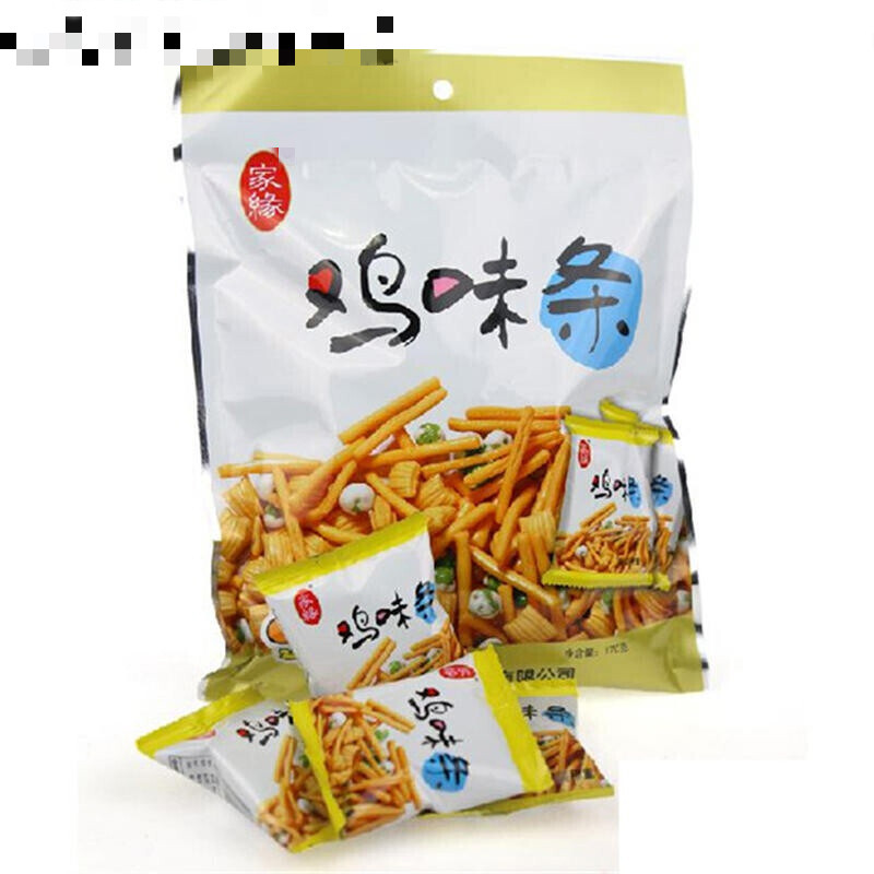 家缘    家缘鸡味条哎哟脆牛肉小时候休闲零食 (170g鸡味条10袋)