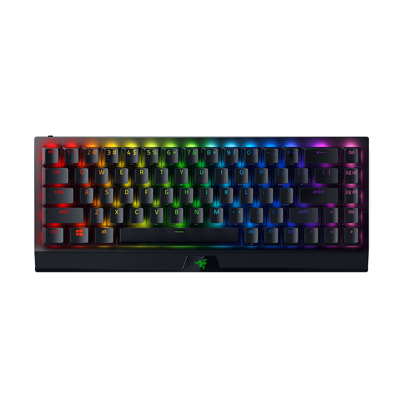 RAZER 雷蛇 黑寡妇蜘蛛V3 迷你无线版 68键 2.4G蓝牙 多模无线机械键盘 黑色 雷蛇绿轴 RGB