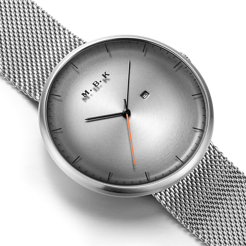 M.B.K美国品牌进口手表女潮流女士手表格简约休闲腕表时尚商务女表品牌 本色蓝面皮带【进口机芯】