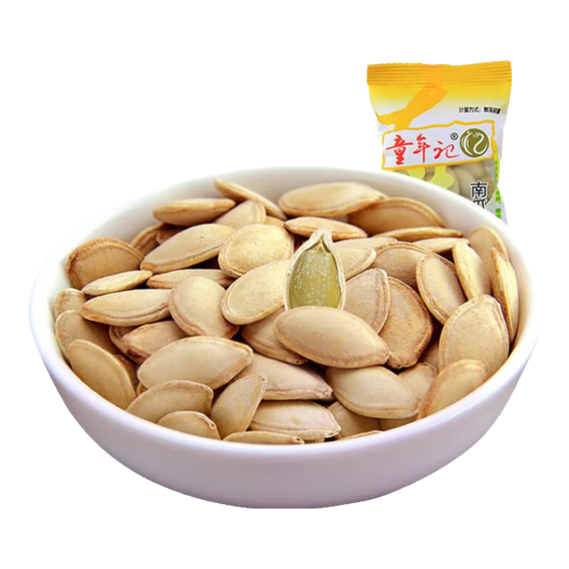 童年記南瓜子原味獨(dú)立小包裝蒸南瓜籽五香味炒熟堅(jiān)果炒貨零食休閑特產(chǎn) 南瓜子(原味微咸 ) 200g(4兩)