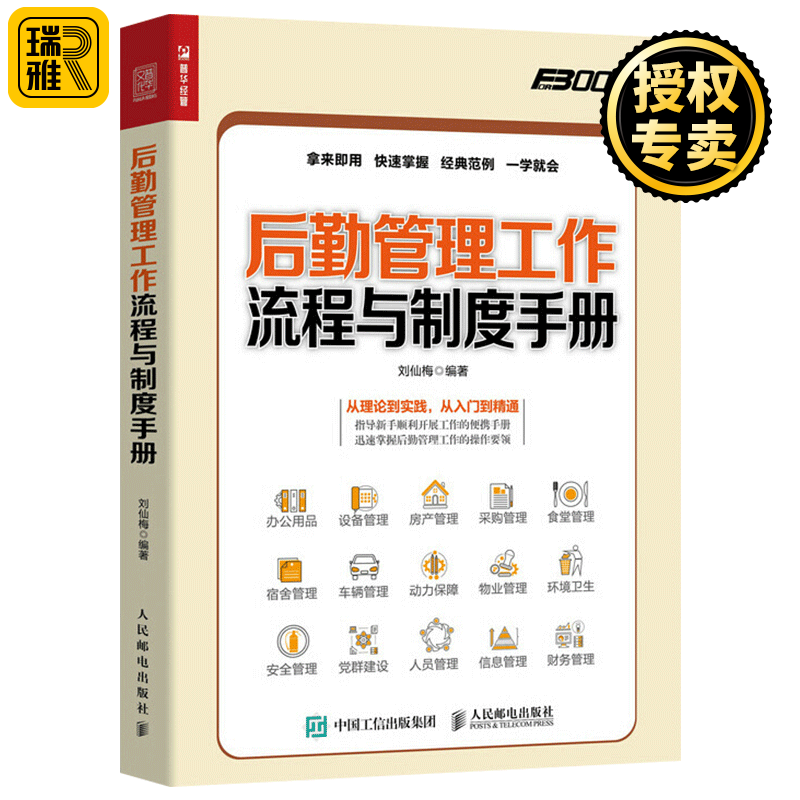 后勤管理工作流程与制度手册 行政经费管理预算报销流程会议公文书写作公共关系接待 人事后勤秘书办公室文