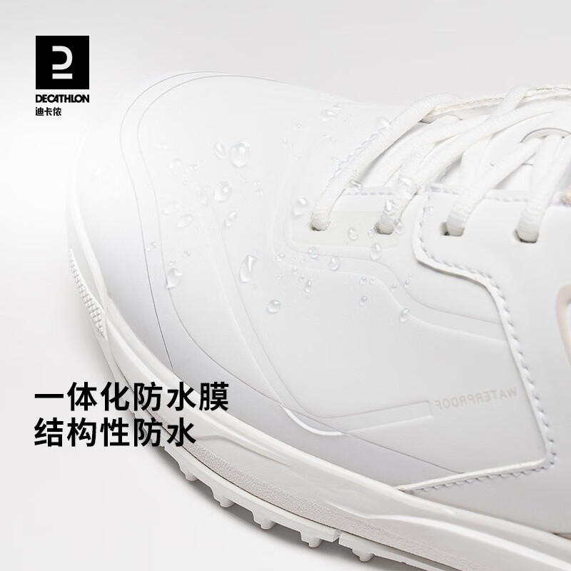 迪卡侬（DECATHLON）高尔夫球鞋男透气轻便有钉鞋舒适运动鞋INESIS 透气款-白色 42
