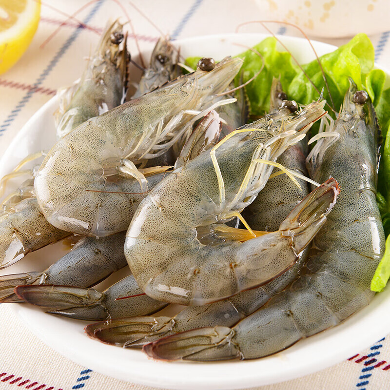 隆港汇  青岛大虾 新鲜海鲜急冻鲜虾 对虾海虾明虾青虾基围虾白虾500g