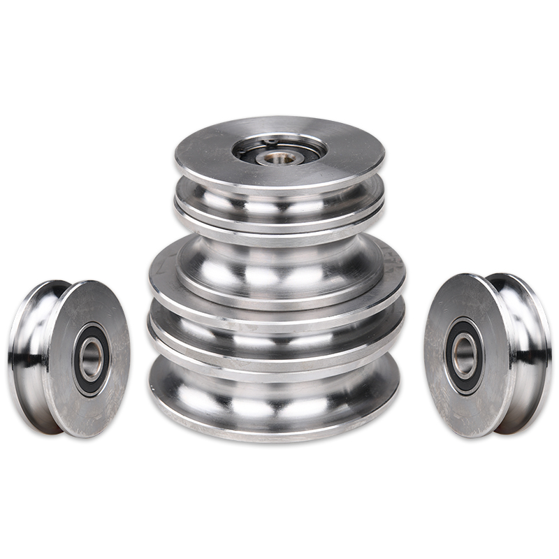 45#钢u型钢丝绳滑轮/槽钢轨道轮子大铁门槽轮/弯管轮圆管轮导轨轮aa