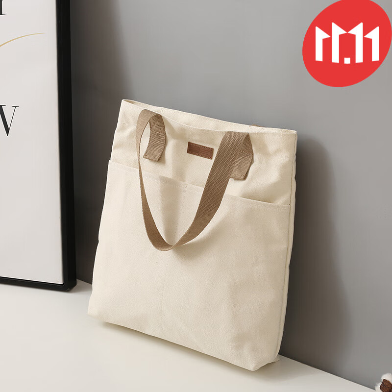 袋大容量大学生上课书包休闲帆布袋纯色简约清新文艺轻便帆布兜女士包
