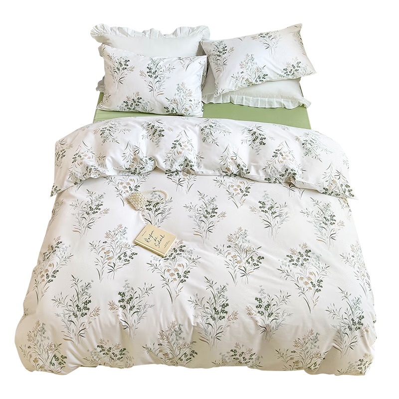 洁丽雅（Grace）100%纯棉四件套新疆棉床上用品被套220*240cm1.8/2米床漫山t