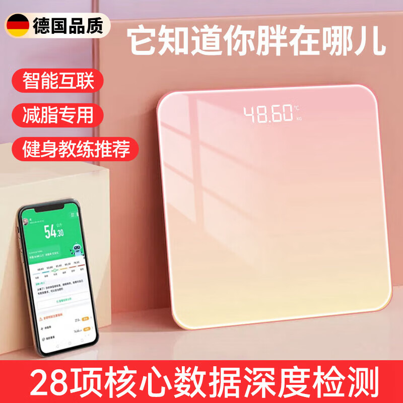 息尼体重秤精准减肥用充电款家用高精度2025新款人体减肥体重秤婴儿电子秤十大排名电子秤200公斤 【极光粉】体脂秤 充电款