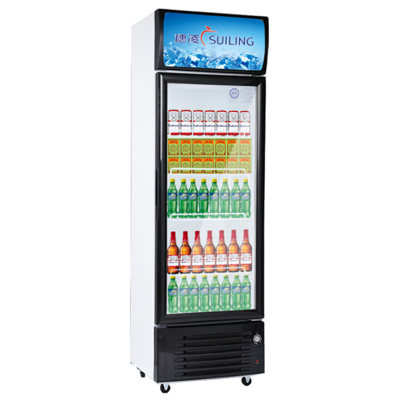 穗凌(SUILING)展示柜冷藏柜 冰柜商用立式保鲜柜 超市冰箱啤酒饮料柜 省电单门LG-288LX100020607585