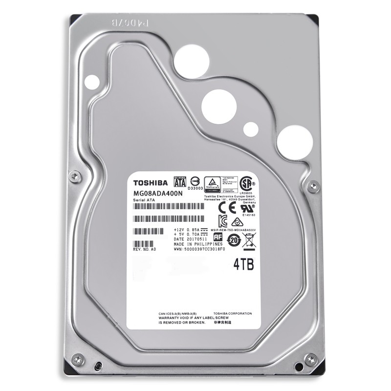东芝(TOSHIBA) 4TB 7200转?256M SATA?企业级硬盘(MG08ADA400N)